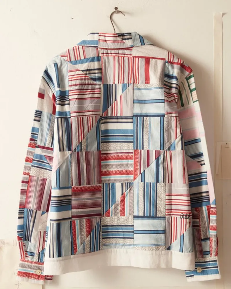Shirts<BODE Patchwork Oxford Long Sleeve Shirt