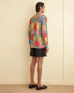Shirts<BODE Patchwork Tumbleweed Long Sleeve Shirt