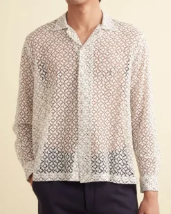 Shirts<BODE Petal Lace Long Sleeve Shirt