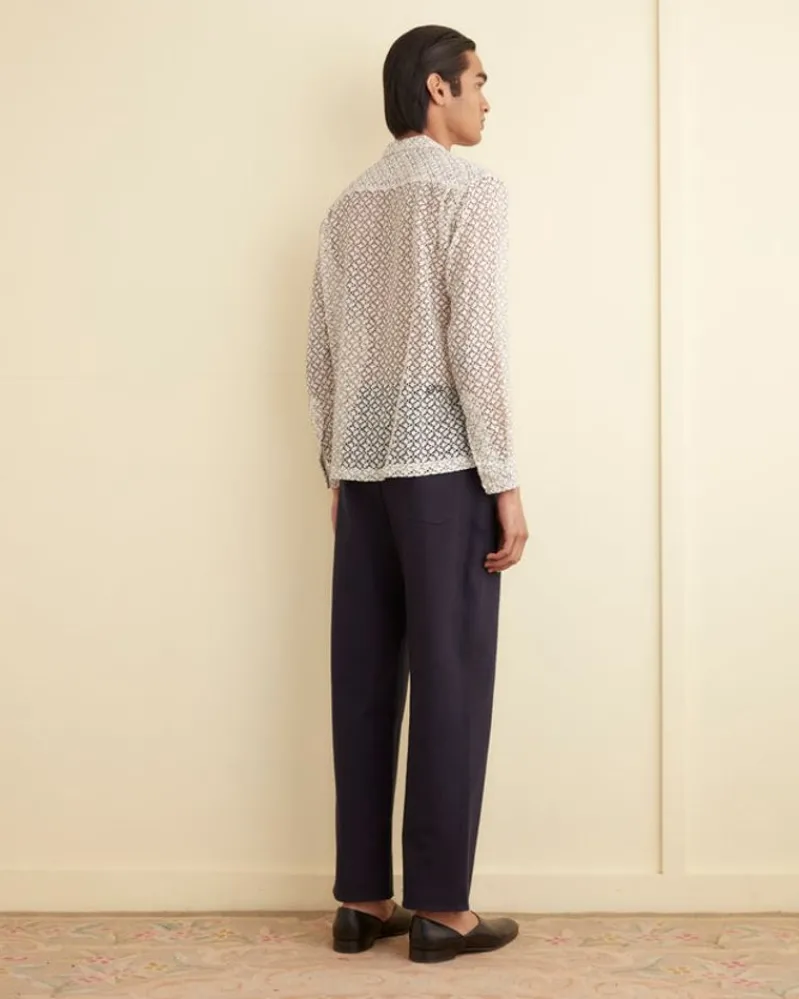 Shirts<BODE Petal Lace Long Sleeve Shirt