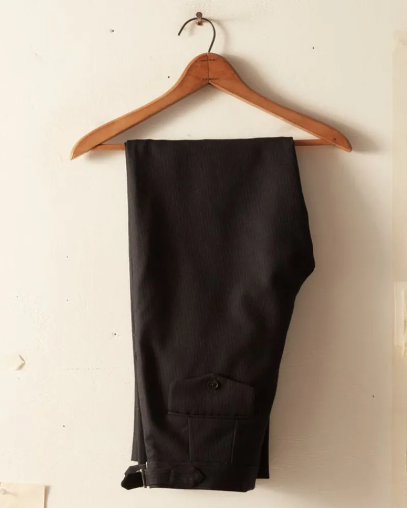 Trousers & Pants<BODE Pinstripe Navy Trousers - 28
