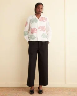Shirts<BODE Piscine Applique Long Sleeve Shirt White/Multi