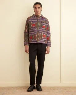 Outerwear<BODE Plaid Log Cabin Quilt Jacket
