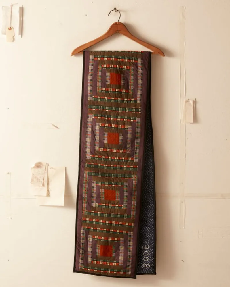Accessories<BODE Plaid Log Cabin Scarf