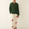 Knitwear<BODE Pointelle Polo Long Sleeve Green