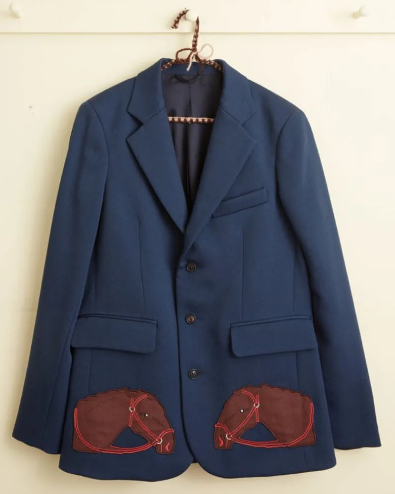 Suiting<BODE Pony Applique Suit Jacket Blue