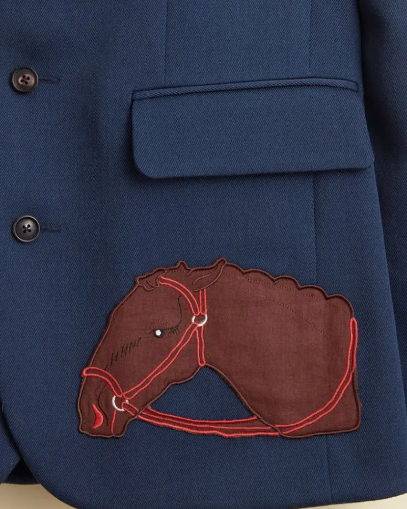 Outerwear<BODE Pony Applique Suit Jacket Blue