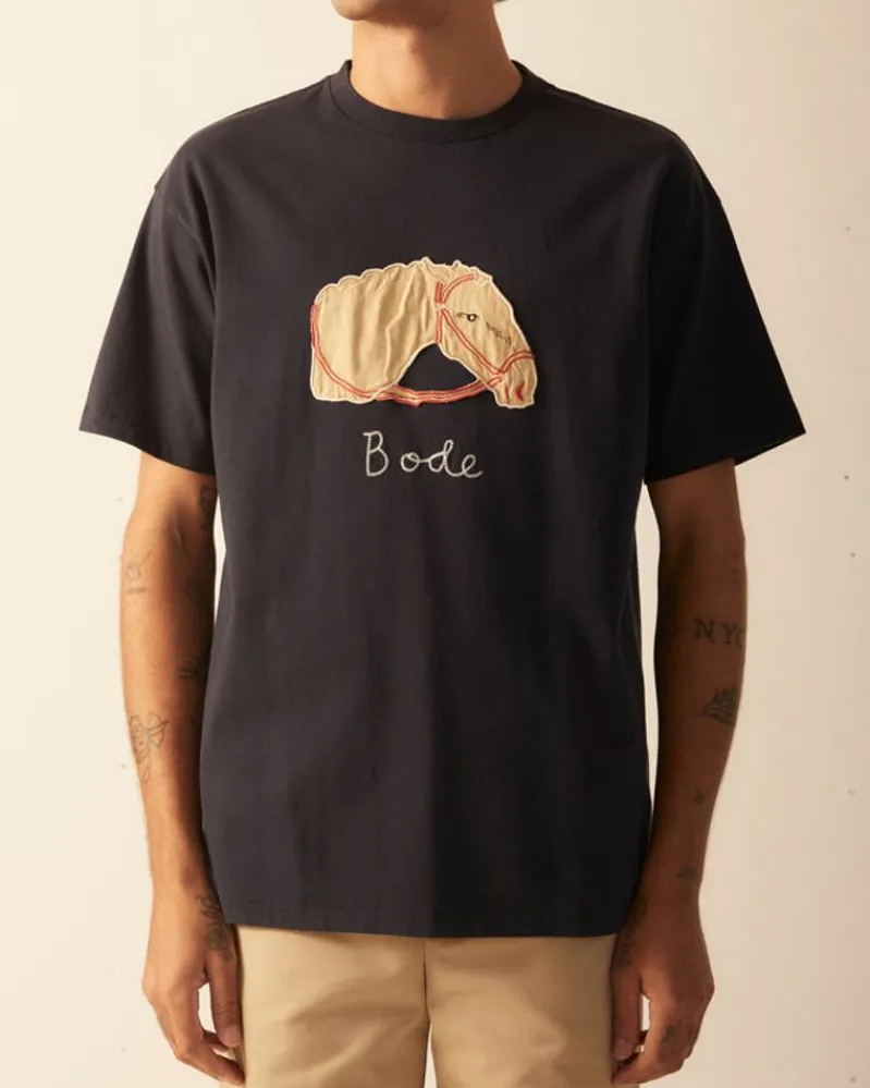 Cut & Sew<BODE Pony Applique Tee - Midnight