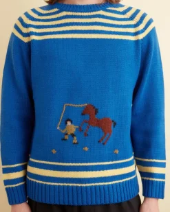 Knitwear<BODE Pony Lasso Sweater Multi Blue