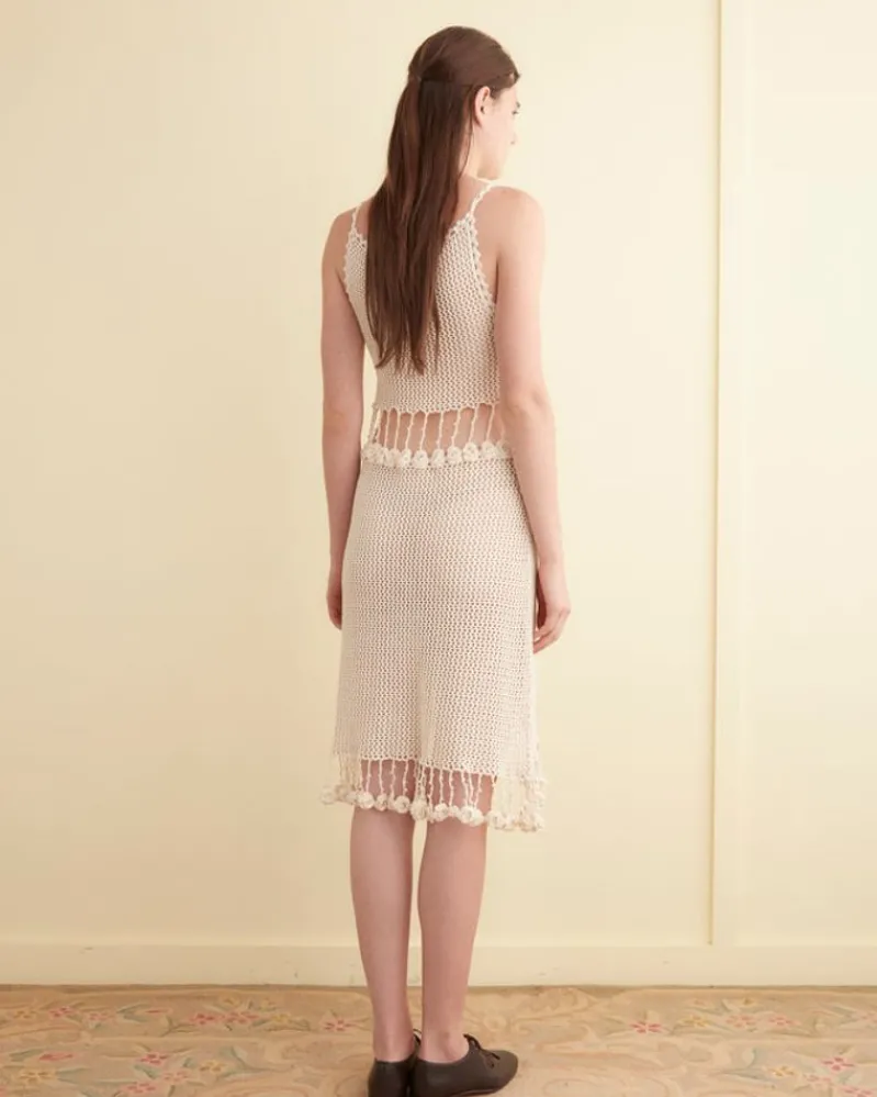 Knitwear<BODE Posy Crochet Dress Cream