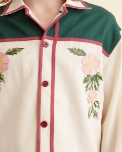 Shirts<BODE Prairie Rose Overshirt Ecru