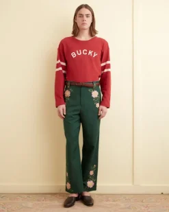 Trousers & Pants<BODE Prairie Rose Trousers Green
