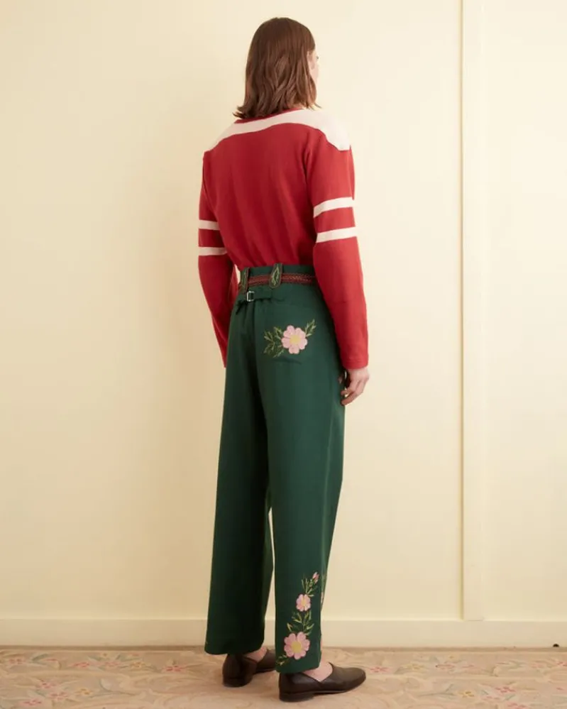 Trousers & Pants<BODE Prairie Rose Trousers Green