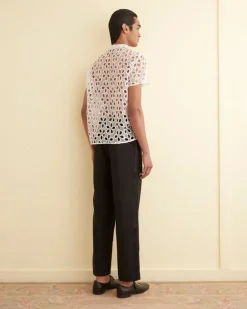 Shirts<BODE Primrose Lace Short Sleeve Shirt White