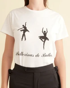 Cut And Sew<BODE Printed Ballerinas Tee Cream