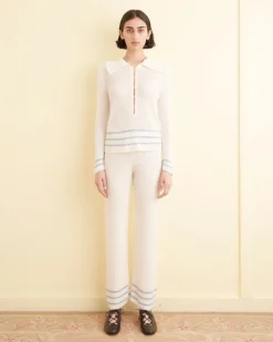Trousers & Pants<BODE Quincy Stripe Joggers Cream