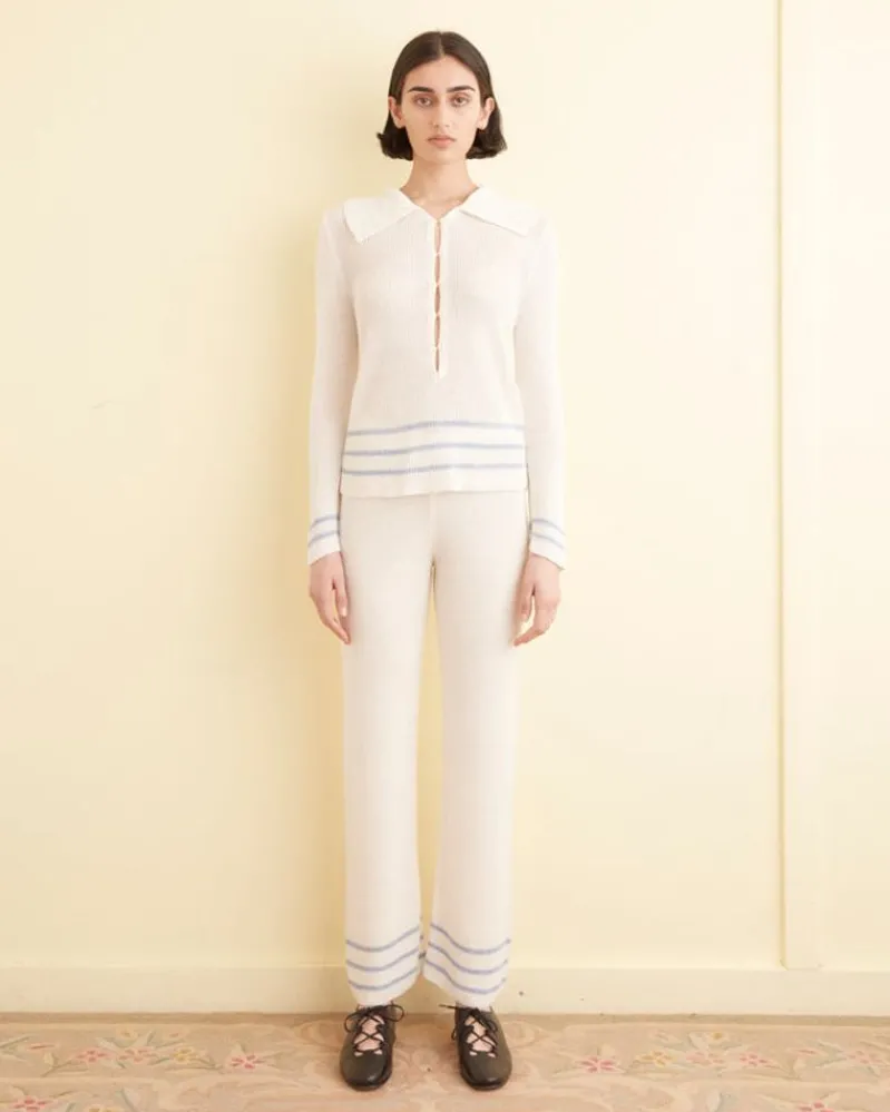 Trousers & Pants<BODE Quincy Stripe Joggers Cream