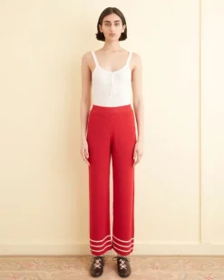 Trousers & Pants<BODE Quincy Stripe Joggers Red