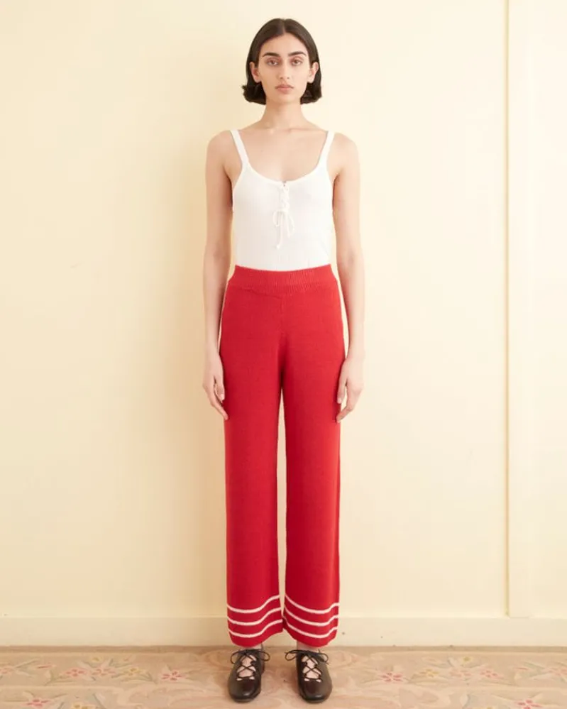Trousers & Pants<BODE Quincy Stripe Joggers Red