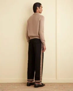 Trousers & Pants<BODE Regal Scallop Trousers Black