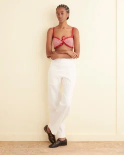 Underpinnings<BODE Revere Stripe Bra Red/Multi