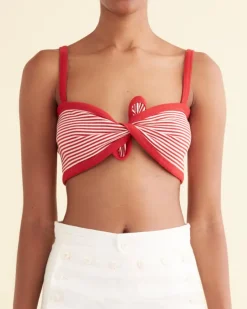 Underpinnings<BODE Revere Stripe Bra Red/Multi