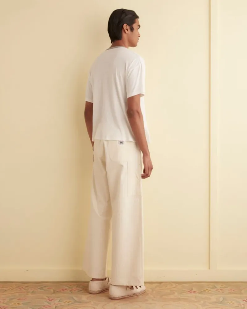 Cut & Sew<BODE Rib Boxy Tee Cream