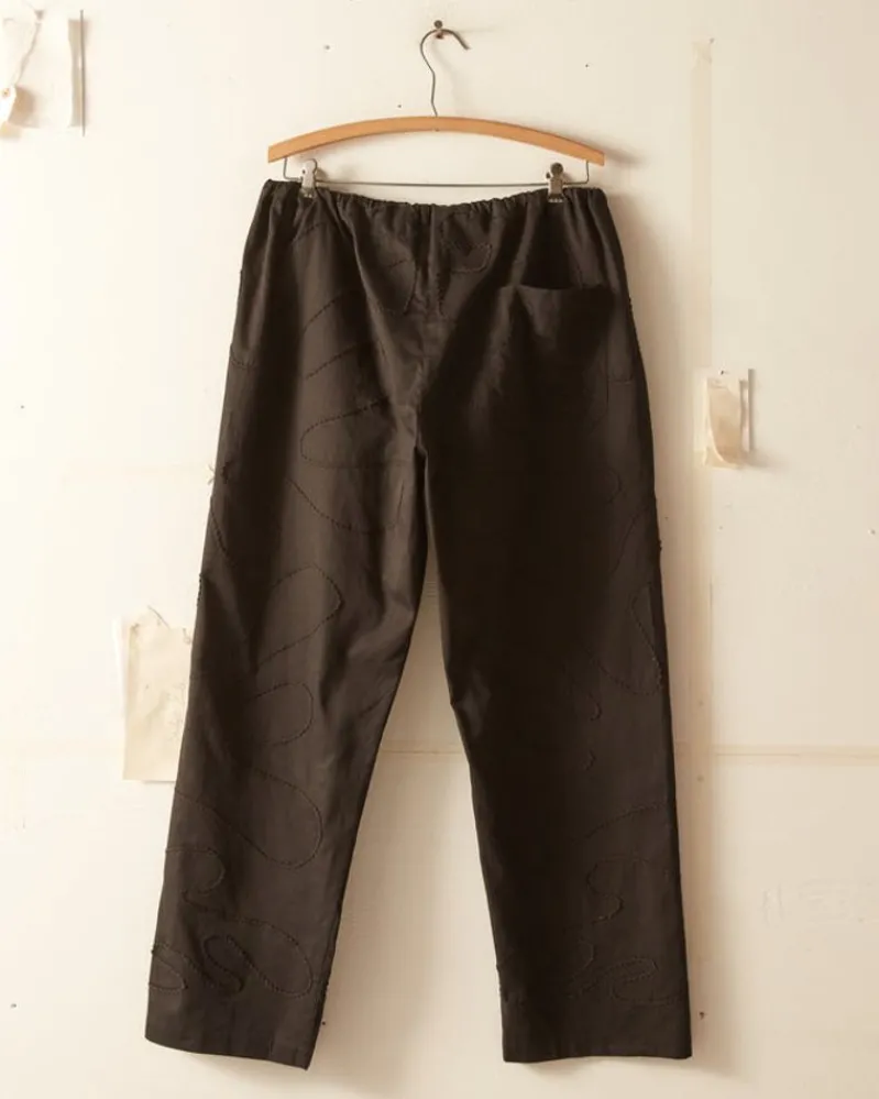 Trousers & Pants<BODE Rickrack Pajama Pants - Black