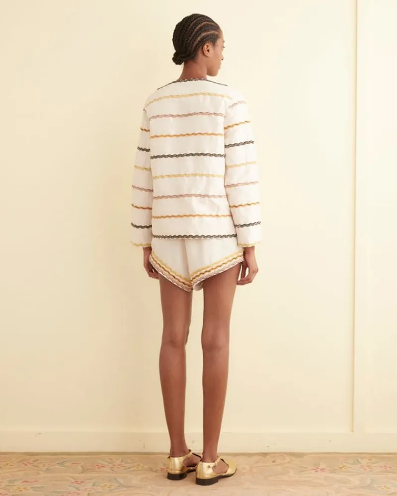 Outerwear<BODE Rickrack Stripe Bombora Jacket Ecru/Multi