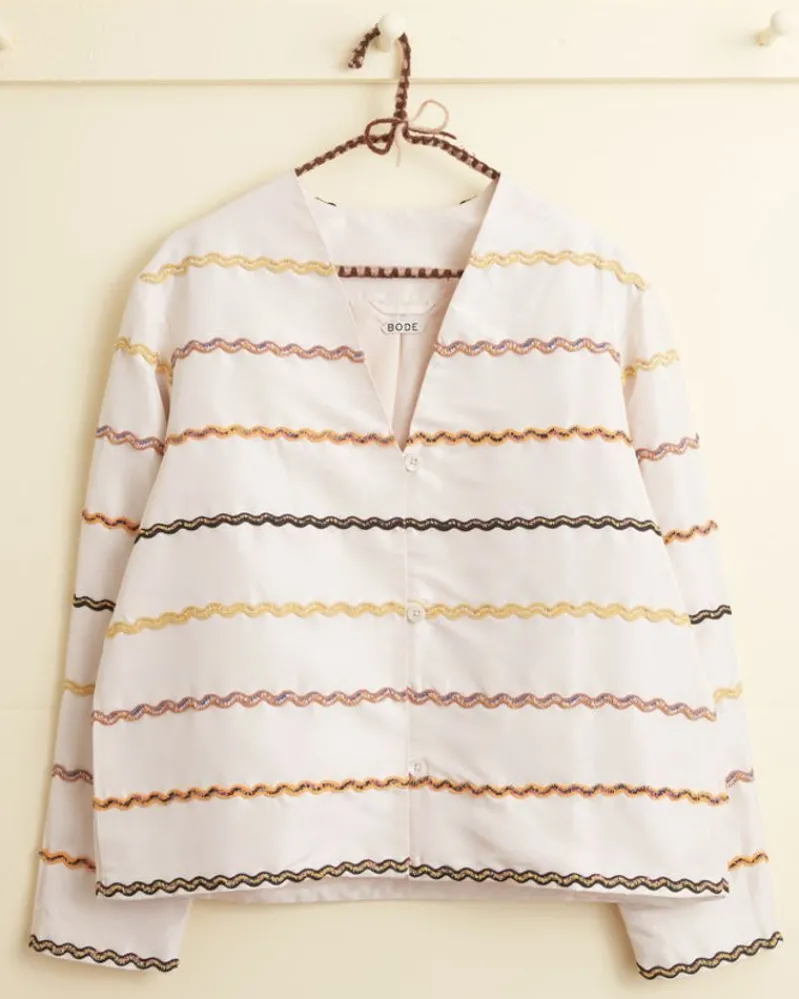 Outerwear<BODE Rickrack Stripe Bombora Jacket Ecru/Multi