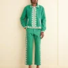 Outerwear<BODE Ripple Applique Jacket Green/Ecru