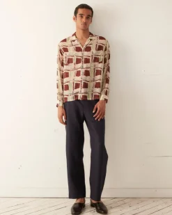 Shirts<BODE Ripple Plaid Long Sleeve Shirt
