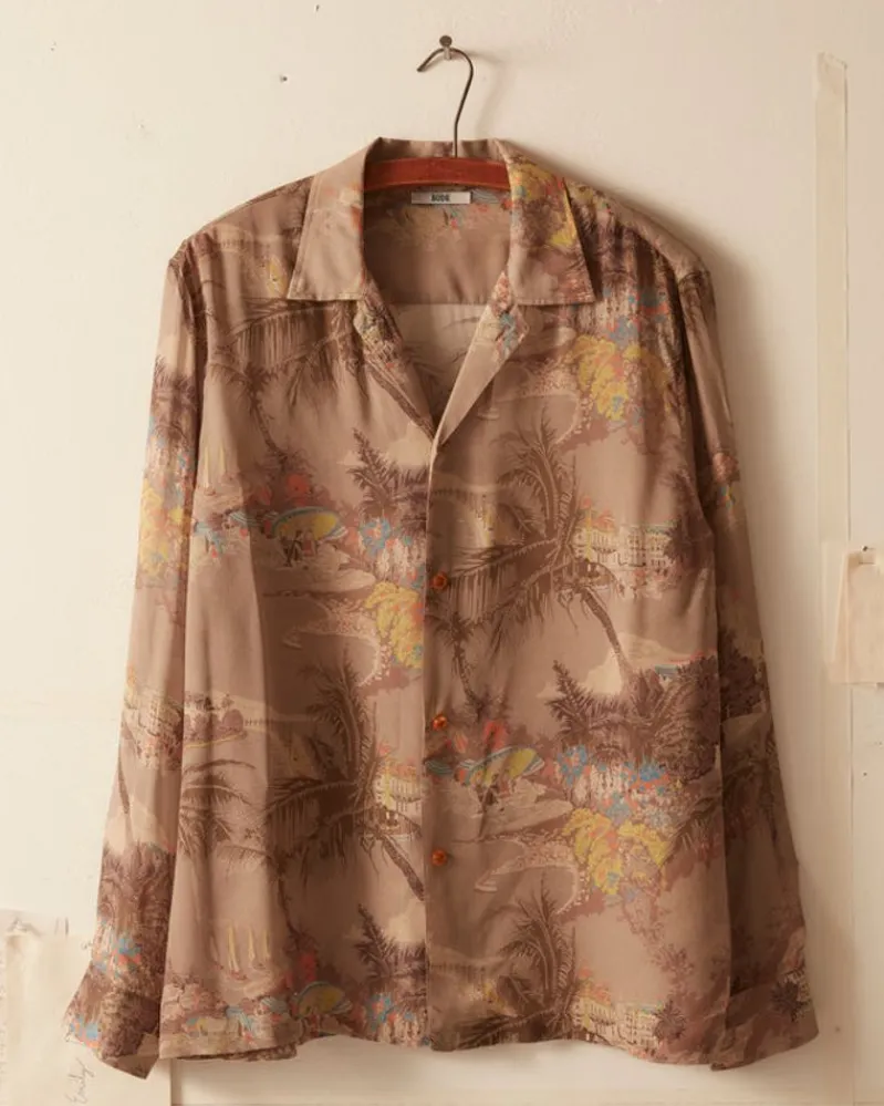 Shirts<BODE Riviera Print Long Sleeve Shirt