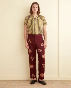 Trousers & Pants<BODE Rococo Trousers Maroon