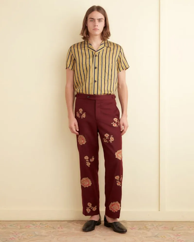 Trousers & Pants<BODE Rococo Trousers Maroon