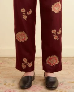 Trousers & Pants<BODE Rococo Trousers Maroon