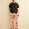 Trousers & Pants<BODE Rodeo Slogans Lounge Pant Red