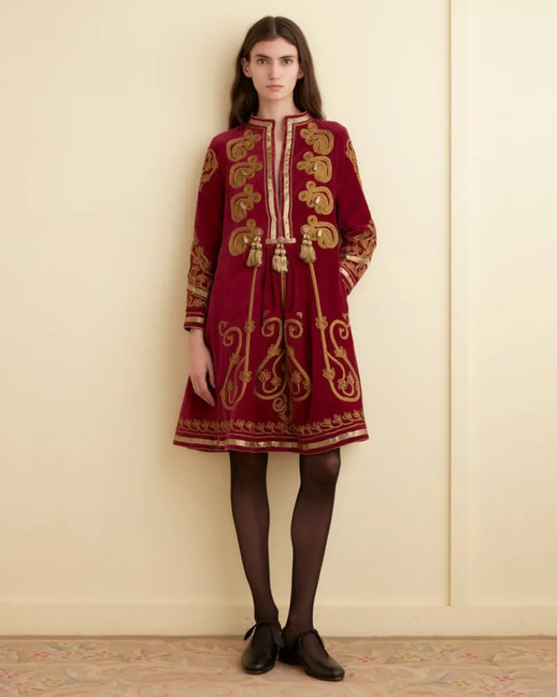 Dresses<BODE Rothermel Theater Dress Burgundy