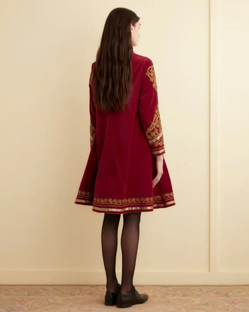 Dresses<BODE Rothermel Theater Dress Burgundy
