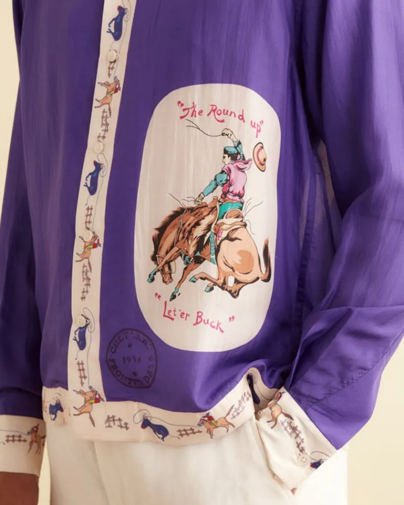 Shirts<BODE Round Up Long Sleeve Shirt Purple