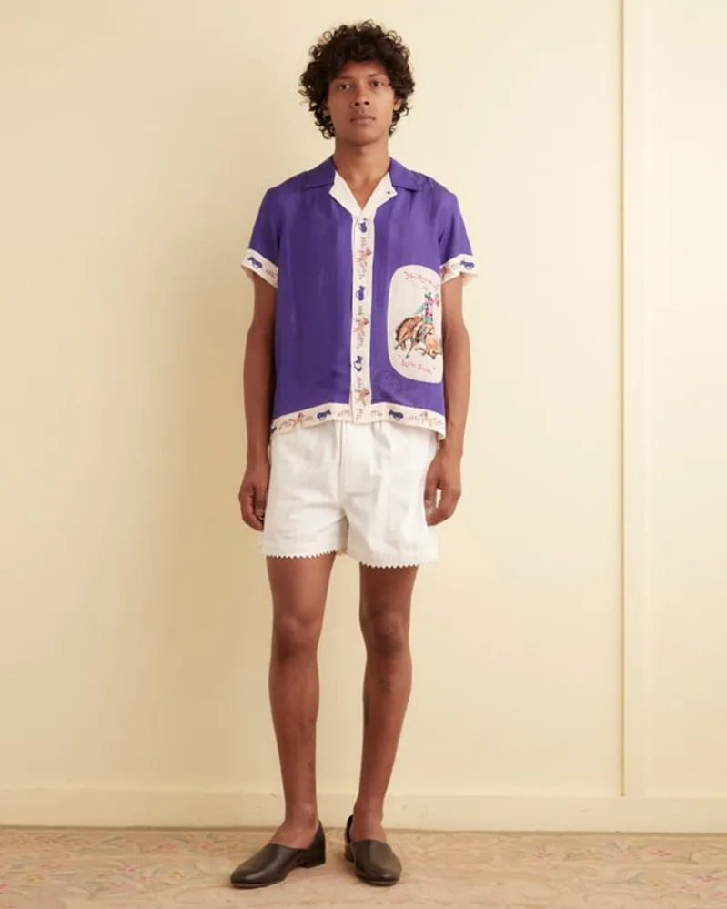 Shirts<BODE Round Up Short Sleeve Shirt Purple