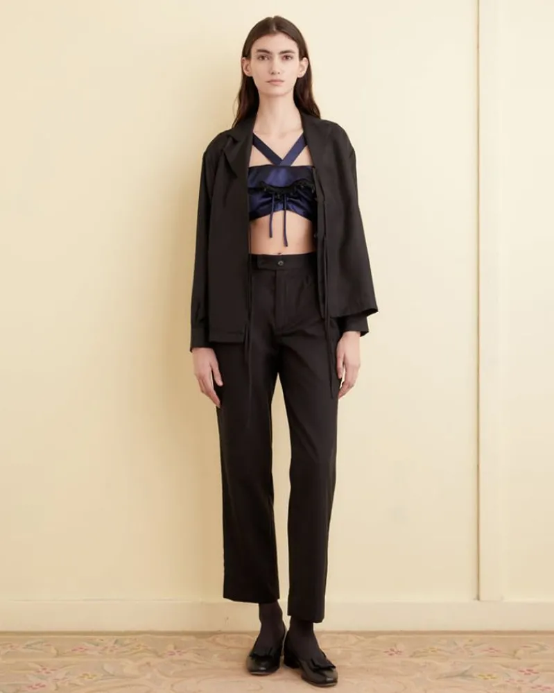 Tops<BODE Ruffle Bra Navy