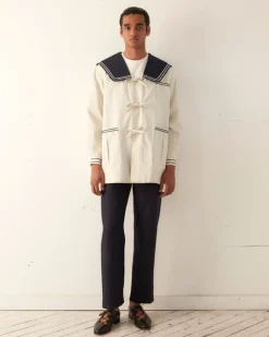 Outerwear<BODE Sailor Coat - Cream Navy