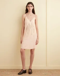 Dresses<BODE Salmon Monogram Dress - M Pink