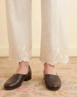 Trousers & Pants<BODE Scalloped Acorn Pajama Pants Cream