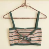 Underpinnings<BODE Scottie Jacquard Bra Green/Orange