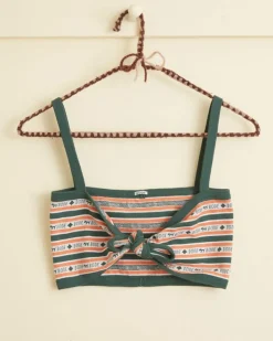 Underpinnings<BODE Scottie Jacquard Bra Green/Orange