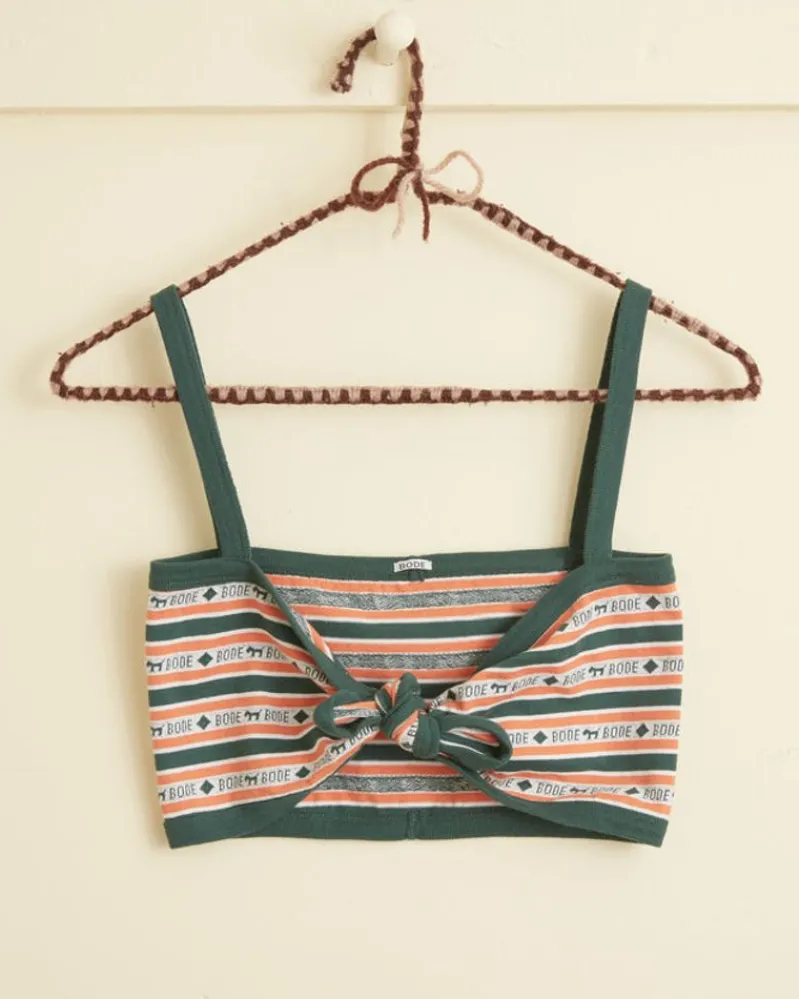 Underpinnings<BODE Scottie Jacquard Bra Green/Orange