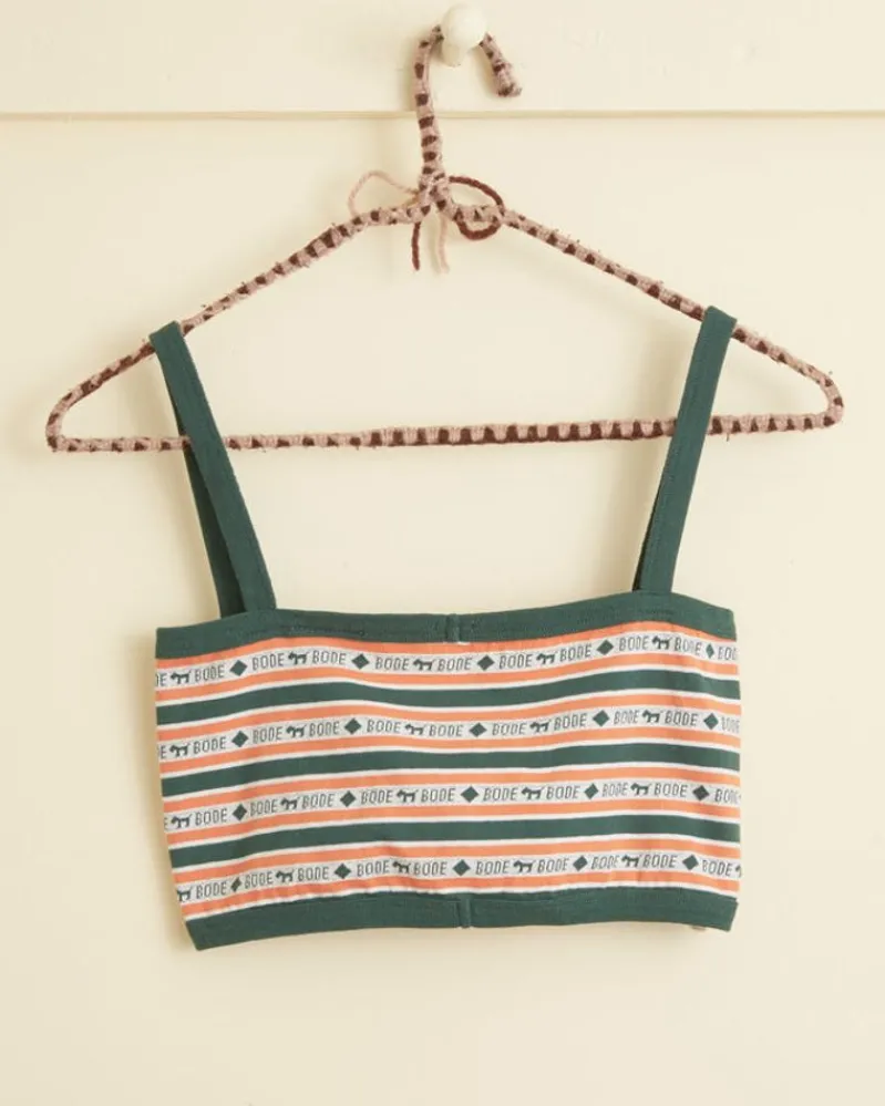 Underpinnings<BODE Scottie Jacquard Bra Green/Orange