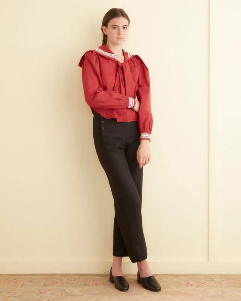 Tops<BODE Seafarer Shirt Red/Cream